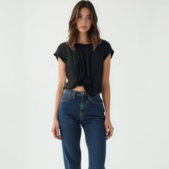 NWT Cider Black Asymmetrical Women's Top 3XL - Picture 1 of 9